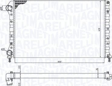 Magneti Marelli 350213194400 - Radiators, Motora dzesēšanas sistēma autodraugiem.lv