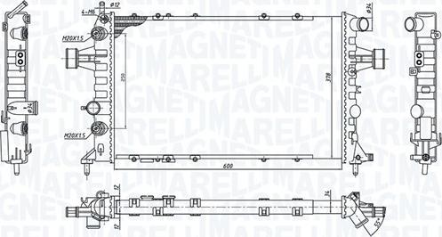 Magneti Marelli 350213194600 - Radiators, Motora dzesēšanas sistēma autodraugiem.lv