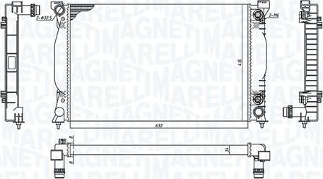 Magneti Marelli 350213196500 - Radiators, Motora dzesēšanas sistēma autodraugiem.lv