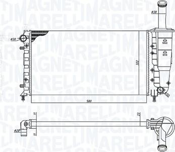 Magneti Marelli 350213196000 - Radiators, Motora dzesēšanas sistēma autodraugiem.lv