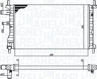 Magneti Marelli 350213190500 - Radiators, Motora dzesēšanas sistēma autodraugiem.lv