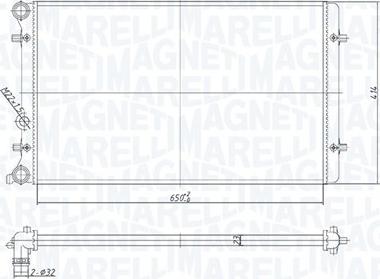 Magneti Marelli 350213190800 - Radiators, Motora dzesēšanas sistēma autodraugiem.lv