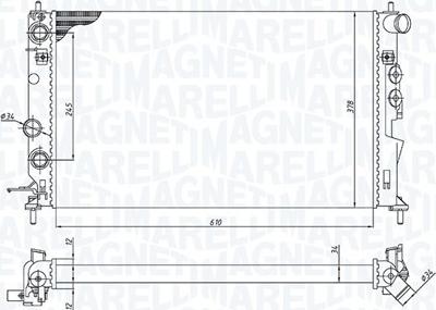 Magneti Marelli 350213190300 - Radiators, Motora dzesēšanas sistēma autodraugiem.lv