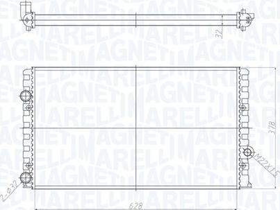 Magneti Marelli 350213190700 - Radiators, Motora dzesēšanas sistēma autodraugiem.lv