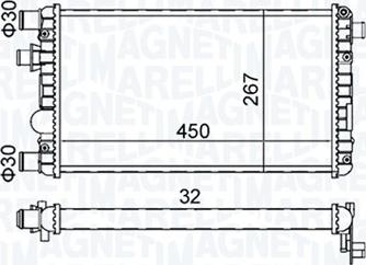 Magneti Marelli 350213191300 - Radiators, Motora dzesēšanas sistēma autodraugiem.lv