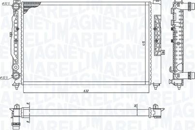 Magneti Marelli 350213191700 - Radiators, Motora dzesēšanas sistēma autodraugiem.lv