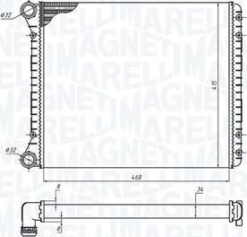 Magneti Marelli 350213198900 - Radiators, Motora dzesēšanas sistēma autodraugiem.lv