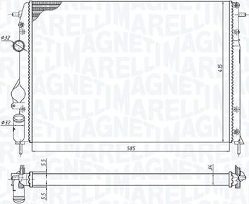 Magneti Marelli 350213198500 - Radiators, Motora dzesēšanas sistēma autodraugiem.lv