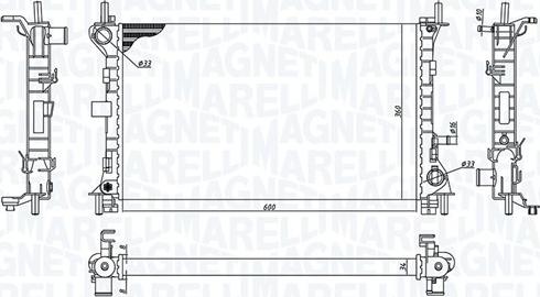 Magneti Marelli 350213198100 - Radiators, Motora dzesēšanas sistēma autodraugiem.lv