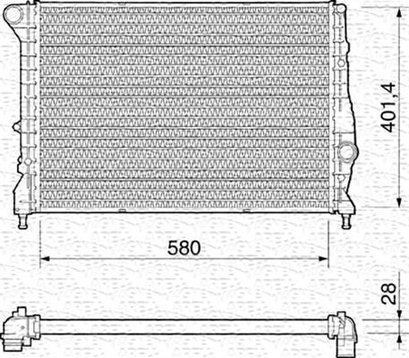 Magneti Marelli 350213193000 - Radiators, Motora dzesēšanas sistēma autodraugiem.lv