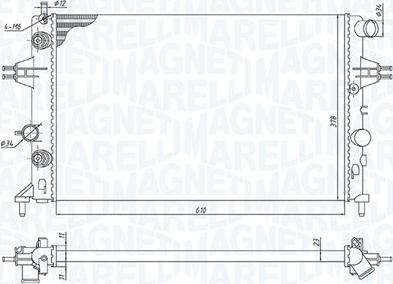 Magneti Marelli 350213192500 - Radiators, Motora dzesēšanas sistēma autodraugiem.lv