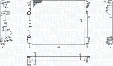 Magneti Marelli 350213192600 - Radiators, Motora dzesēšanas sistēma autodraugiem.lv