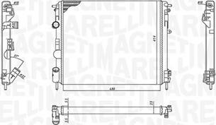 Magneti Marelli 350213192600 - Radiators, Motora dzesēšanas sistēma autodraugiem.lv