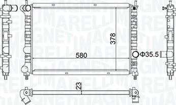 Magneti Marelli 350213192100 - Radiators, Motora dzesēšanas sistēma autodraugiem.lv