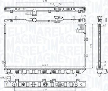 Magneti Marelli 350213197100 - Radiators, Motora dzesēšanas sistēma autodraugiem.lv