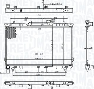 Magneti Marelli 350213197200 - Radiators, Motora dzesēšanas sistēma autodraugiem.lv