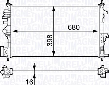 Magneti Marelli 350213140900 - Radiators, Motora dzesēšanas sistēma autodraugiem.lv