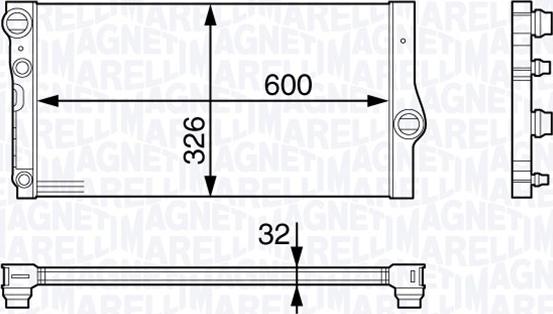 Magneti Marelli 350213140500 - Radiators, Motora dzesēšanas sistēma autodraugiem.lv