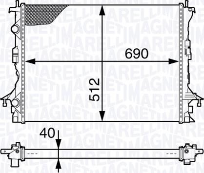 Magneti Marelli 350213140100 - Radiators, Motora dzesēšanas sistēma autodraugiem.lv