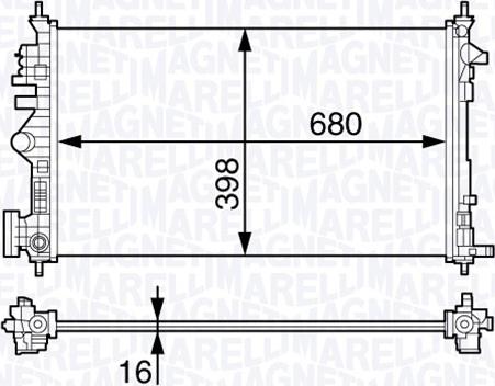 Magneti Marelli 350213140700 - Radiators, Motora dzesēšanas sistēma autodraugiem.lv