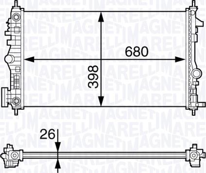 Magneti Marelli 350213141500 - Radiators, Motora dzesēšanas sistēma autodraugiem.lv