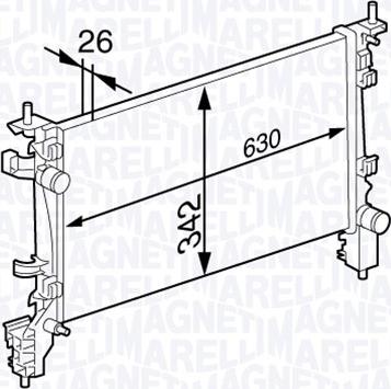 Magneti Marelli 350213141600 - Radiators, Motora dzesēšanas sistēma autodraugiem.lv