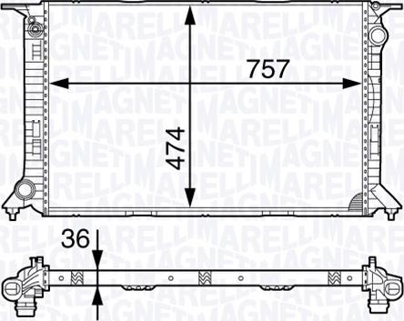 Magneti Marelli 350213141800 - Radiators, Motora dzesēšanas sistēma autodraugiem.lv