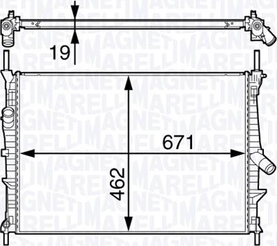 Magneti Marelli 350213143600 - Radiators, Motora dzesēšanas sistēma autodraugiem.lv