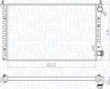 Magneti Marelli 350213143800 - Radiators, Motora dzesēšanas sistēma autodraugiem.lv