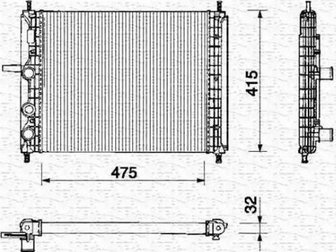 Magneti Marelli 350213142000 - Radiators, Motora dzesēšanas sistēma autodraugiem.lv