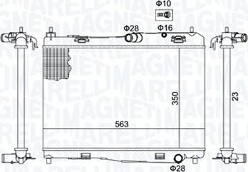 Magneti Marelli 350213142100 - Radiators, Motora dzesēšanas sistēma autodraugiem.lv