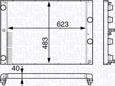 Magneti Marelli 350213142800 - Radiators, Motora dzesēšanas sistēma autodraugiem.lv