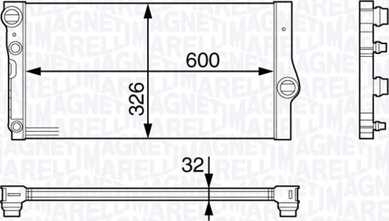 Magneti Marelli 350213142200 - Radiators, Motora dzesēšanas sistēma autodraugiem.lv