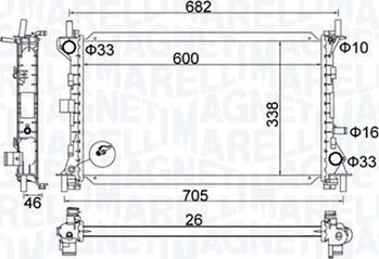 Magneti Marelli 350213159900 - Radiators, Motora dzesēšanas sistēma autodraugiem.lv