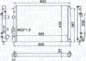 Magneti Marelli 350213159400 - Radiators, Motora dzesēšanas sistēma autodraugiem.lv