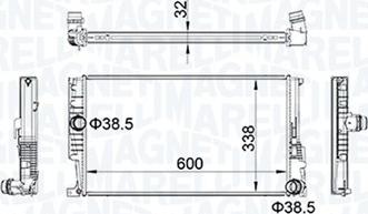 Magneti Marelli 350213159600 - Radiators, Motora dzesēšanas sistēma autodraugiem.lv