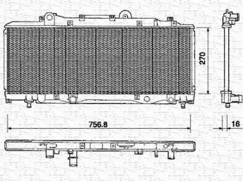 Magneti Marelli 350213159000 - Radiators, Motora dzesēšanas sistēma autodraugiem.lv