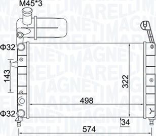 Magneti Marelli 350213154400 - Radiators, Motora dzesēšanas sistēma autodraugiem.lv