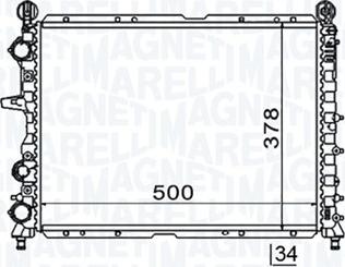 Magneti Marelli 350213154600 - Radiators, Motora dzesēšanas sistēma autodraugiem.lv