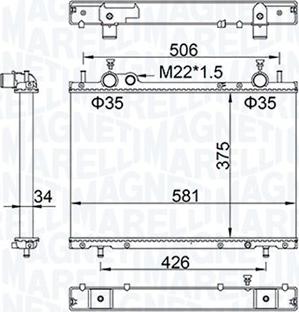 Magneti Marelli 350213154800 - Radiators, Motora dzesēšanas sistēma autodraugiem.lv