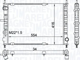 Magneti Marelli 350213154300 - Radiators, Motora dzesēšanas sistēma autodraugiem.lv