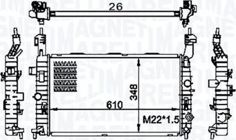 Magneti Marelli 350213155800 - Radiators, Motora dzesēšanas sistēma autodraugiem.lv