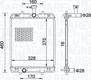 Magneti Marelli 350213151500 - Radiators, Motora dzesēšanas sistēma autodraugiem.lv