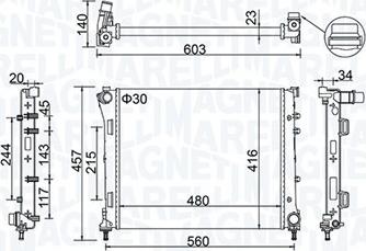 Magneti Marelli 350213151100 - Radiators, Motora dzesēšanas sistēma autodraugiem.lv