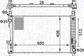 Magneti Marelli 350213151700 - Radiators, Motora dzesēšanas sistēma autodraugiem.lv