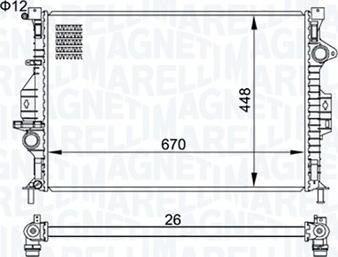 Magneti Marelli 350213158700 - Radiators, Motora dzesēšanas sistēma autodraugiem.lv