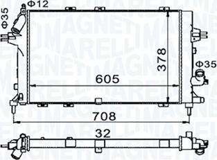 Magneti Marelli 350213153400 - Radiators, Motora dzesēšanas sistēma autodraugiem.lv