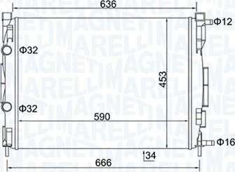 Magneti Marelli 350213153500 - Radiators, Motora dzesēšanas sistēma autodraugiem.lv