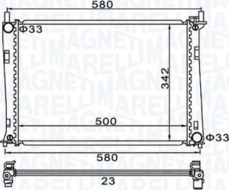 Magneti Marelli 350213152600 - Radiators, Motora dzesēšanas sistēma autodraugiem.lv