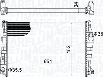 Magneti Marelli 350213152000 - Radiators, Motora dzesēšanas sistēma autodraugiem.lv